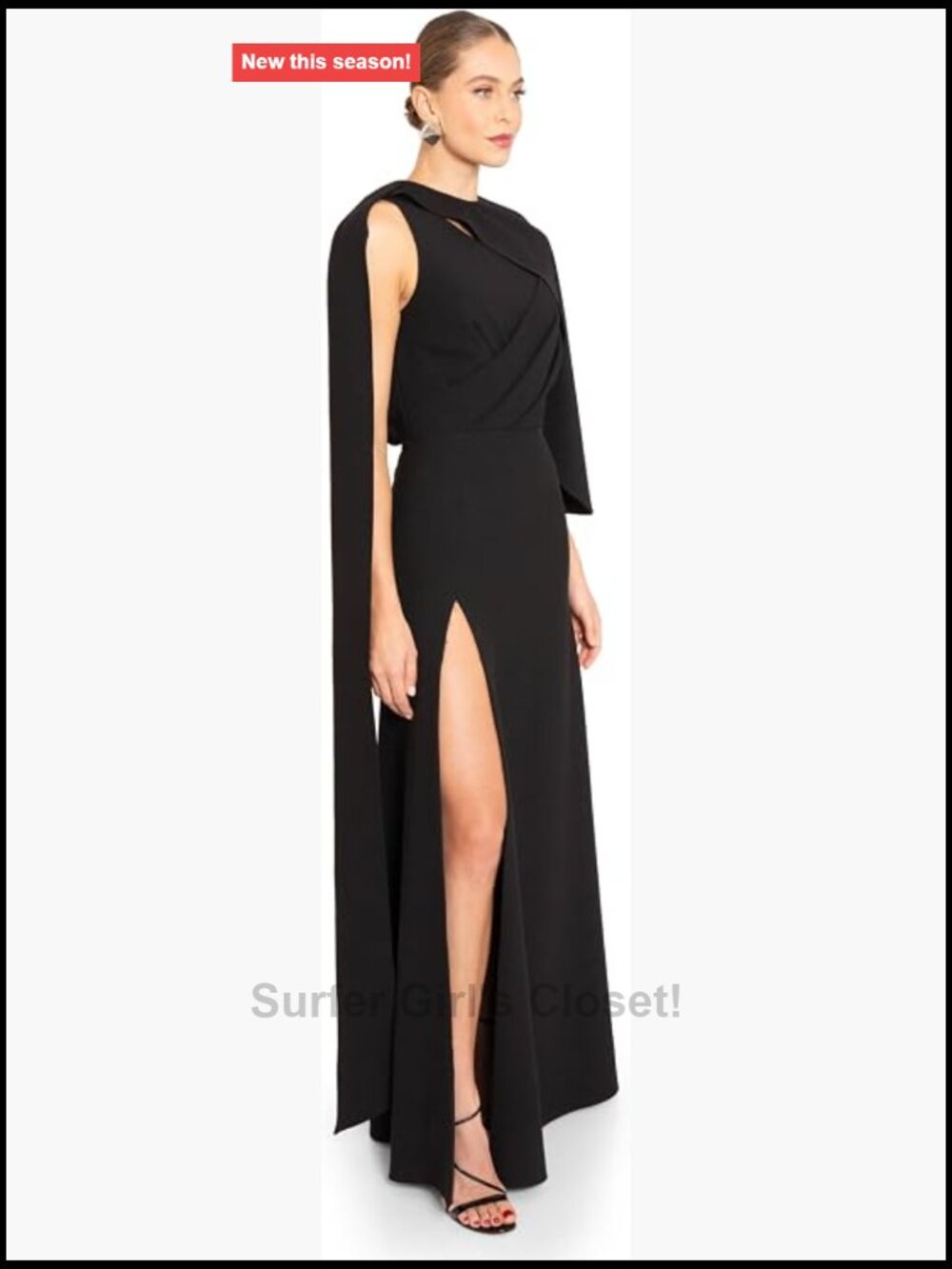 Formal A-Line Gown with Scarf Detail Sleeveless Floor Length